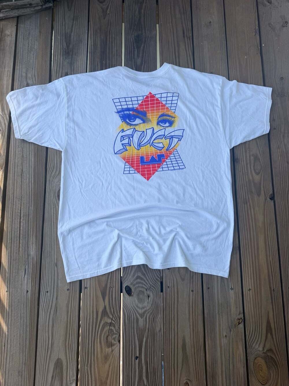 FUCT Eyes Graphic T-Shirt Size XXL White 1990